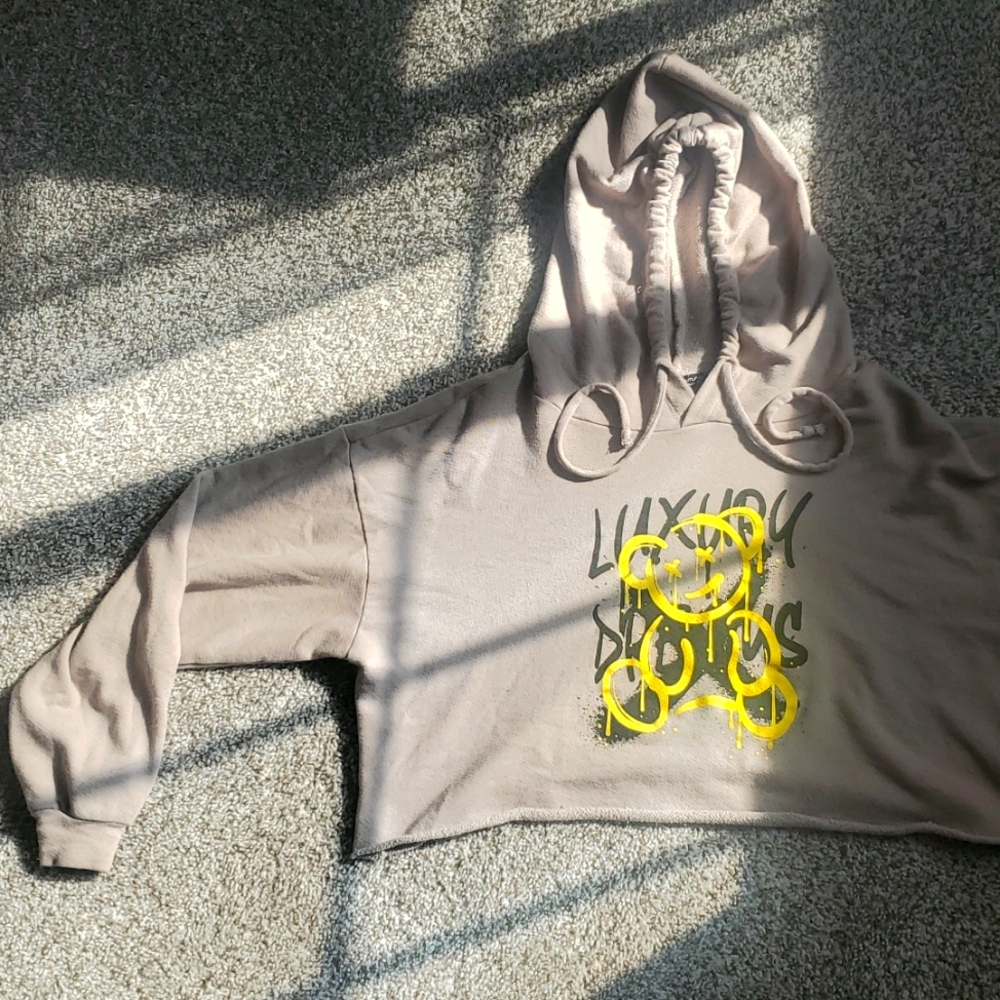 Brown cropped hoodie